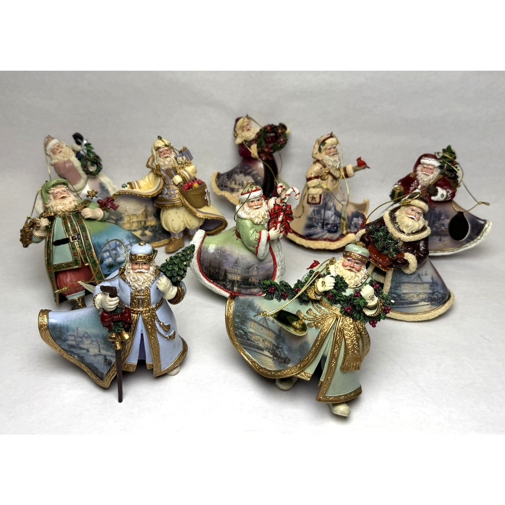 Thomas Kinkade Old World Santa Ashton‎ Drake Ornaments Set of 10 Christmas Lot 6